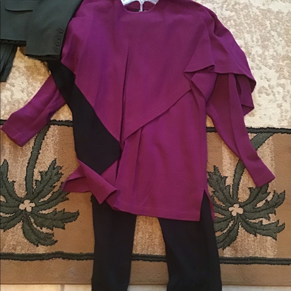 3 piece cape pantsuit